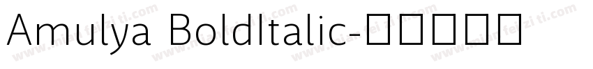 Amulya BoldItalic字体转换